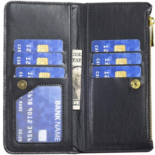 Phone Case for iPhone 14 Plus 6.7 inch Wallet Cover with Tempered Glass Screen Protector and Flip Credit Card