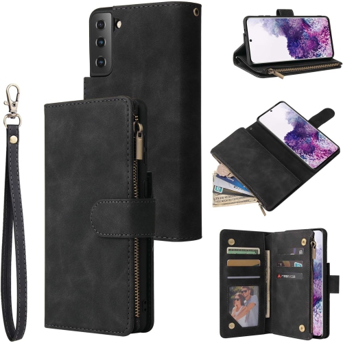 Wallet Case for Samsung Galaxy A14 5G, Zipper Pocket Premium PU Leather Card Holder Slots with Kickstand