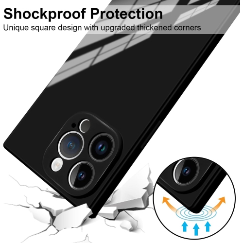 for iPhone 15 Pro Square Case for Women Soft TPU Edge - Support Wireless Charging & Full Lens Protection - Slim