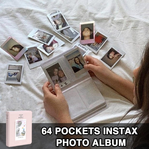 Étui de protection pour appareil photo Instax Mini 12 de Fujifilm, étui en cuir de polyuréthane pour Instax Mini 12 avec 64 pochettes Mini photo