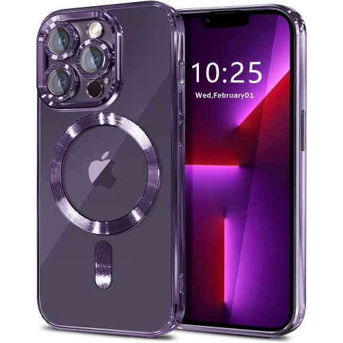 for iPhone 13 Pro Case, iPhone 13 Pro Magnetic Case [Wireless Charging] [Camera Lens Protector], Matallic Glossy