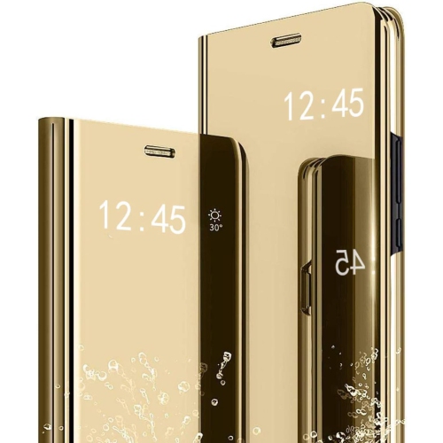 Samsung Galaxy A71 5G Makeup Mirror Phone Case, Metal Flip Stand Phone Case Cover Full Protective PU Leather