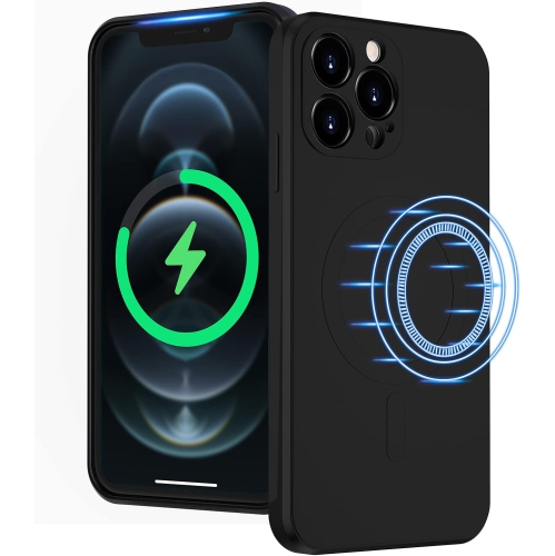 UNKNOWN  Liquid Silicone Wireless Charging Phone Case for Iphone 14 Pro Max 6.7 Inch, Built-In Magnets Compatible