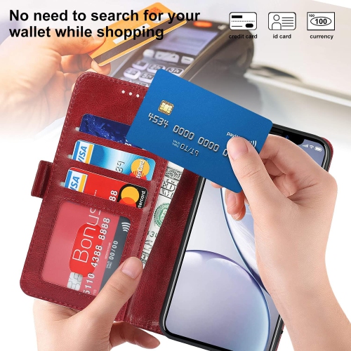 for iPhone XR Case,[Card Slots][Wrist Strap] for iPhoneXR Case,PU Leather Wallet Case Magnetic Closure Flip