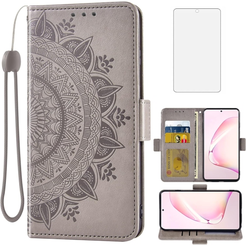 Image 1 de 5.. Compatible avec l'étui portefeuille pour Galaxy Note 10 Lite de Samsung et le porte-carte en verre trempé à rabat