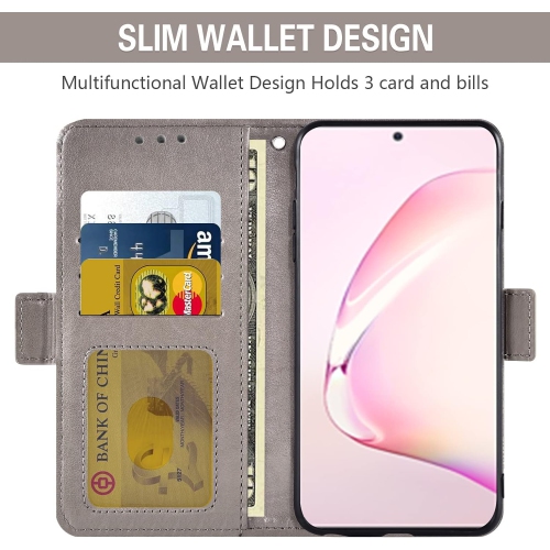 Compatible avec l'étui portefeuille pour Galaxy Note 10 Lite de Samsung et le porte-carte en verre trempé à rabat