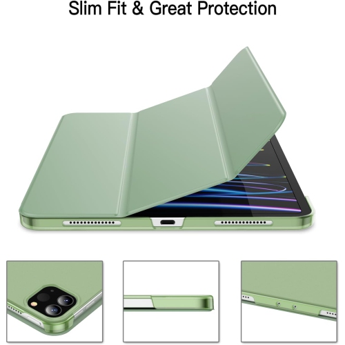 Case for iPad Pro 11-Inch, 2022/2021/2020/2018 Model, Compatible with Pencil, Cover Auto Wake/Sleep (Matcha