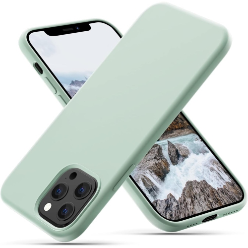 Image 1 de 5.. Étui en silicone liquide conçu pour l'étui iPhone 12 Pro Max, étui protecteur intégral en caoutchouc de gel mince