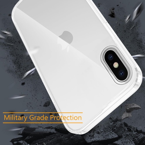 Crystal Clear case for iPhone X/iPhone Xs, [Non-Yellowing] [10FT Military Grade Protection] Anti-Scratch Protective