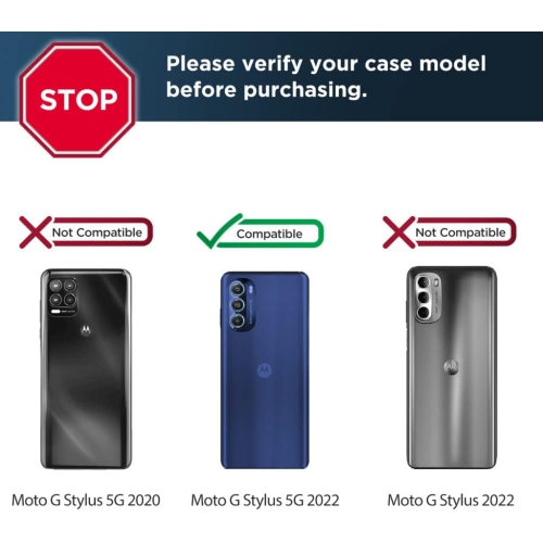 Pince de ceinture pour étui avec béquille pour Moto G Stylus 5G 2022 noir