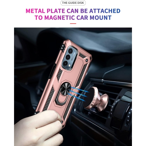 Military Grade Drop Impact for Oneplus Nord N200 5G Case Oneplus Nord N200 Case Metal Rotating Ring Kickstand Holder