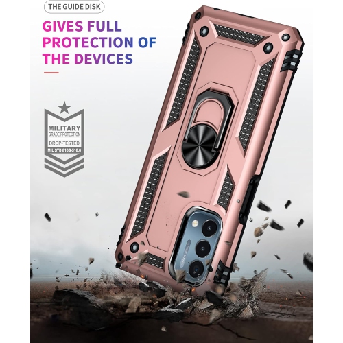 Military Grade Drop Impact for Oneplus Nord N200 5G Case Oneplus Nord N200 Case Metal Rotating Ring Kickstand Holder