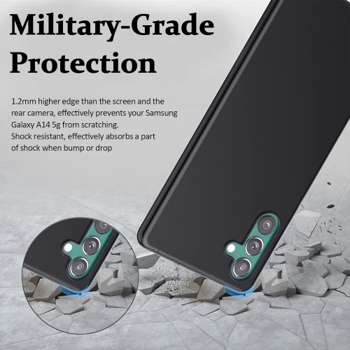 Compatible with Samsung Galaxy A14 5G Case, Hard PC Bumper Matte Back Cover, Ultra Thin Skin-Feeling Shell Full