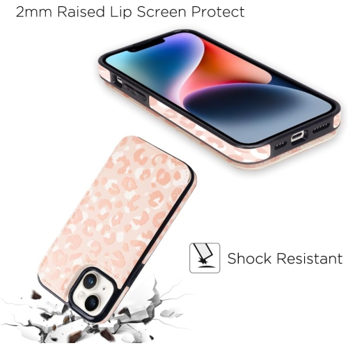 Compatible with iPhone 15 Plus 6.7 inch Wallet Case with Card Holder Slot Folio Flip PU Leather Kickstand Double