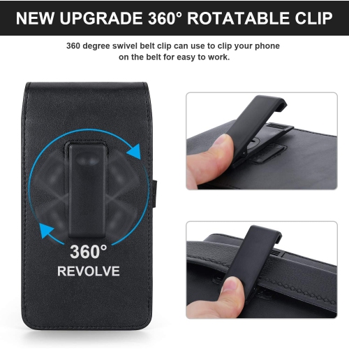 Phone Holster for Apple iPhone 14 Pro Max 13 Pro Max 12 Pro Max 11 Pro Max Xs Max Leather Belt Case,360 Rotating