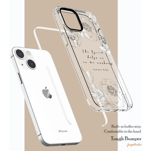Clear Case Compatible with iPhone 13,Girls Women Liney Roses Inspirational Scripture Bible Verses Christian