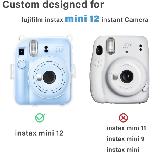Clear Case for Fuji Instax Mini 12/Polaroid Mini 12, Case for Fujifilm Instax Mini 12 Instant Camera with Back