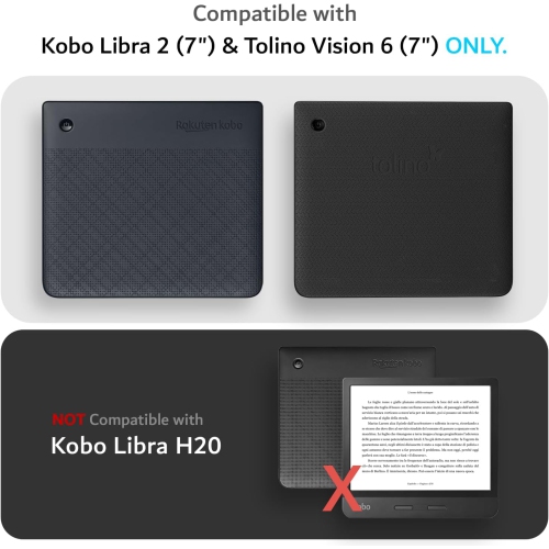 SKN Designed for Kobo Libra 2 Case 7" Cover, [Reinforced Corners] Shockproof Slim Anti-Yellowing Silicone Gel