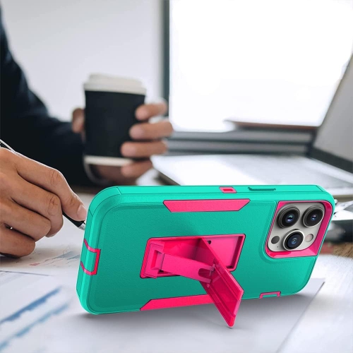 Designed for iPhone 13 Pro Max Case with Stand, Military-Grade Drop Protection, Compatible with Magnetic Car