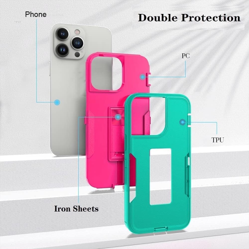 Designed for iPhone 13 Pro Max Case with Stand, Military-Grade Drop Protection, Compatible with Magnetic Car