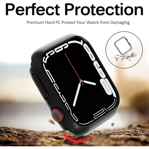 Compatible with Apple Watch Series 8 Series 7 41mm Case, Ultra-Thin Hard PC All-Around Protective Shockproof