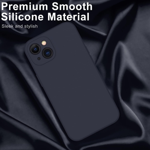 Compatible avec l'étui pour iPhone 13 avec protecteur d'écran - silicone souple soyeux - couvercle amélioré pour appareil photo - chute 16 pi