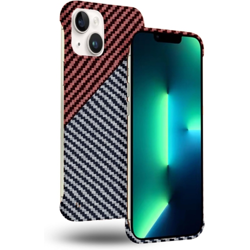 Ultra-Thin Frosted Soft Touch Skin Borderless Carbon Fiber Bump Texture Case for iPhone 13 Phone Case