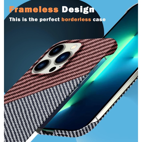 Ultra-Thin Frosted Soft Touch Skin Borderless Carbon Fiber Bump Texture Case for iPhone 13 Phone Case