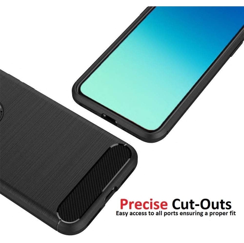 [Fibre de carbone] Étui pour Pixel 3 de Google, durable [absorption des chocs] Étui mince en TPUR mat léger (bleu marine