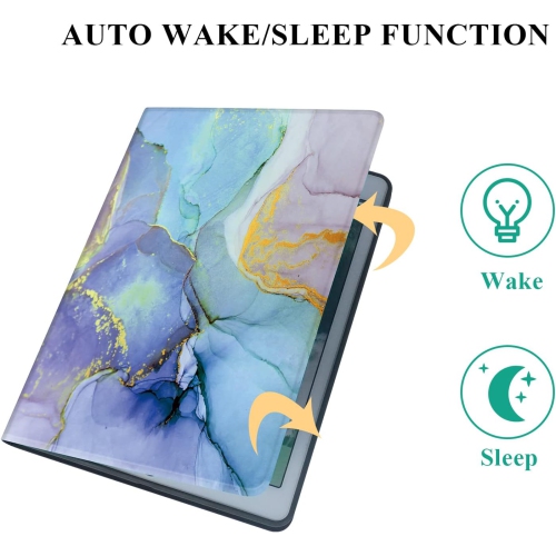 Case for ipad 9th Generation, ipad 10.2 inch Case, ipad 8th / 7th Generation Cover Blue Purple Marble Pattern,