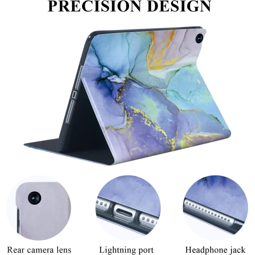 Case for ipad 9th Generation, ipad 10.2 inch Case, ipad 8th / 7th Generation Cover Blue Purple Marble Pattern,
