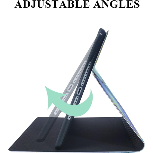 Case for ipad 9th Generation, ipad 10.2 inch Case, ipad 8th / 7th Generation Cover Blue Purple Marble Pattern,