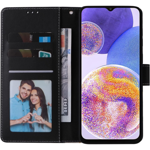 Compatible with Samsung Galaxy A23 5G/4G Wallet Case and Tempered Glass Screen Protector Leather Flip Card