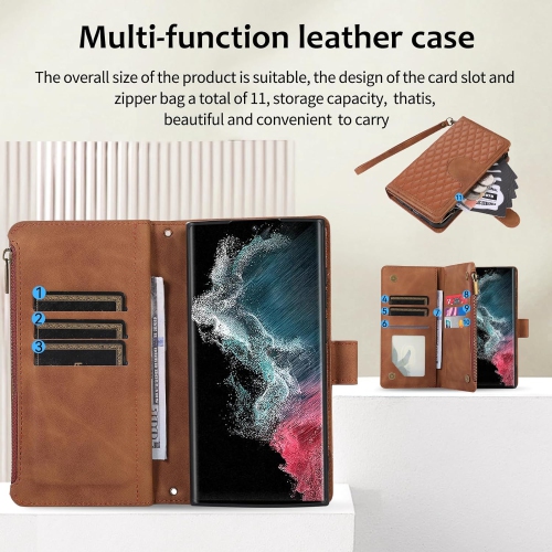 Phone Case for Samsung Galaxy S22 Ultra 5G Wallet Cover With Tempered Glass Screen Protector and Crossbody