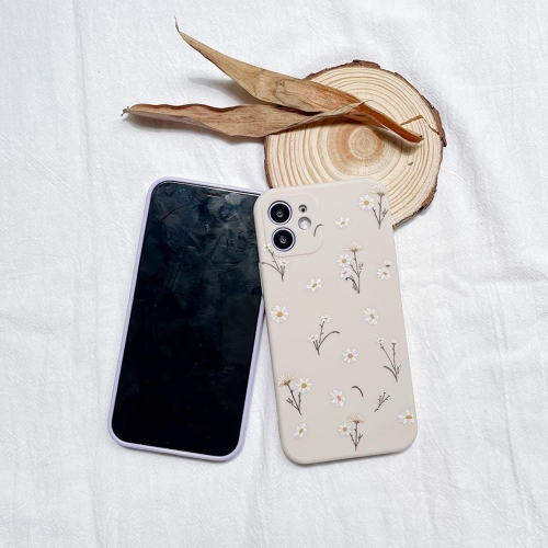 Compatible with iPhone 14 Pro Case,Cute Daisy Flower Pattern Design Silicone Vintage Floral for Women Girls Soft