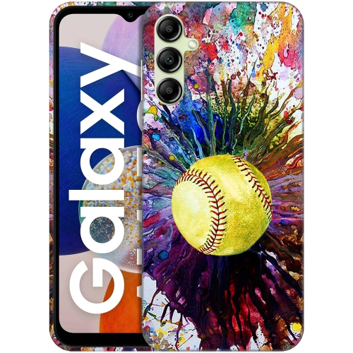 - Étui Samsung Galaxy A14 5G, Samsung A14 4G - Vintage Color Softball Design Imprimé cute Plastic Hard