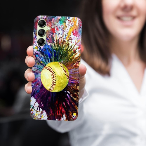 - Étui Samsung Galaxy A14 5G, Samsung A14 4G - Vintage Color Softball Design Imprimé cute Plastic Hard