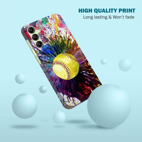- Étui Samsung Galaxy A14 5G, Samsung A14 4G - Vintage Color Softball Design Imprimé cute Plastic Hard