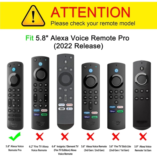 Remote Case for Alexa Voice Remote Pro - Honey Comb Lightweight Anti-Slip Shockproof Silicone