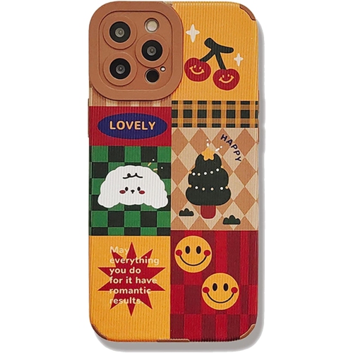 Christmas Case for iPhone 12 Pro Max, Silicone TPU Christmas Stitching Design Case Gifts for Girls Women Cute