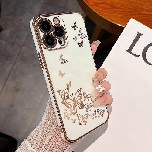 UNKNOWN  for Iphone 14 Pro Max Case, Protective Case for Women Cute Electroplated Butterfly Edge Shockproof Slim In Gold