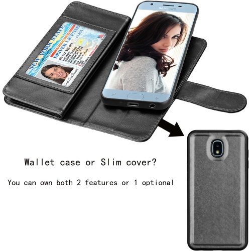 Wallet Case for Galaxy J3 2018/Eclipse 2/J3 Orbit/J3 Achieve/Express Prim 3/Amp Prim 3/J3 Aura/Sol 3/J3 V 3rd/J3