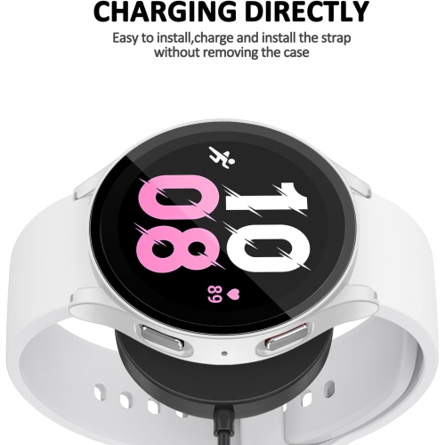 2 Pack Compatible for Samsung Galaxy Watch 5 44mm Case for Samsung Galaxy Watch 4 44mm Case, Hard PC Bumper Watch Case