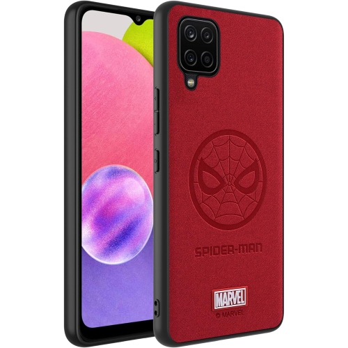 Case for Galaxy A12 5G & M12 & F12, with Superhero Character Samsung A12 Leather Case, SPIDER-RED
