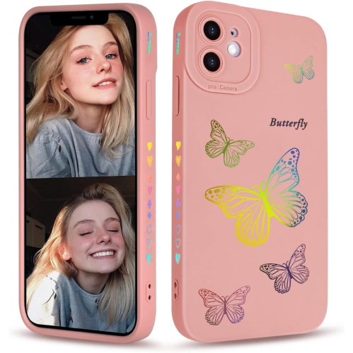 UNKNOWN  Case Compatible With Iphone 11, Fashion 3D Butterfly Pattern Iphone 11 Protective Cover, Soft Liquid In Gold