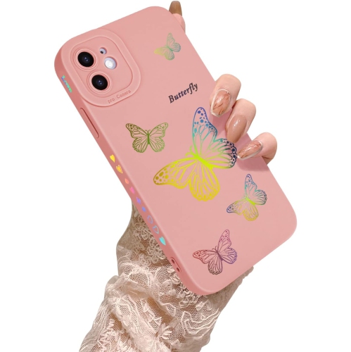 Case Compatible with iPhone 11, Fashion Gold 3D Butterfly Pattern iPhone 11 Protective Cover, Soft Liquid