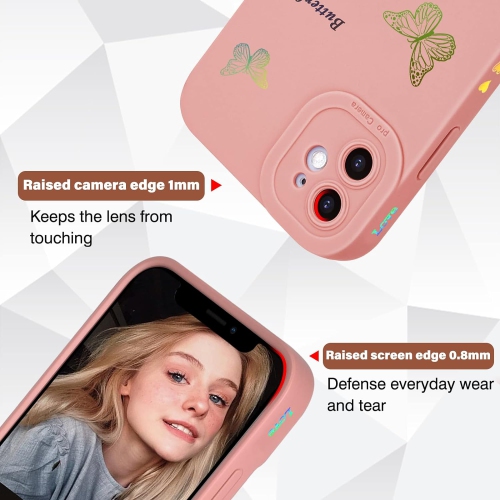 Case Compatible with iPhone 11, Fashion Gold 3D Butterfly Pattern iPhone 11 Protective Cover, Soft Liquid