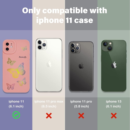 Case Compatible with iPhone 11, Fashion Gold 3D Butterfly Pattern iPhone 11 Protective Cover, Soft Liquid