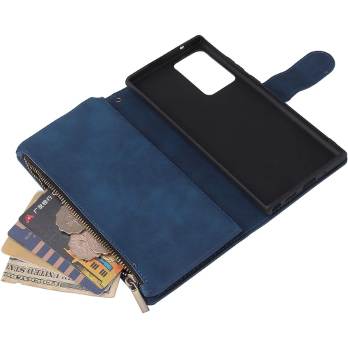 Compatible avec l'étui portefeuille Glaxay Note20 5G de Samsung pour Galaxy Note 20 avec protecteur d'écran et rabat en verre trempé