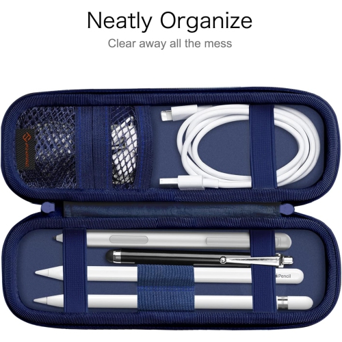 Holder Case for Apple Pencil & Apple Pencil (1st / 2nd Generation), PU Leather Protective Carrying Bag